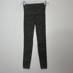 SPANX Green Abstract Line Seamless Leggings Size Small